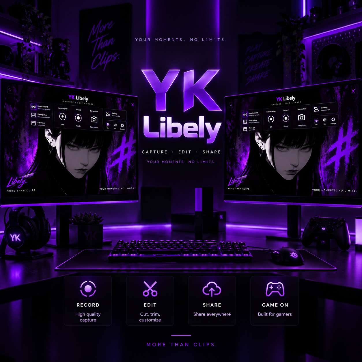 The purple Libely gaming studio